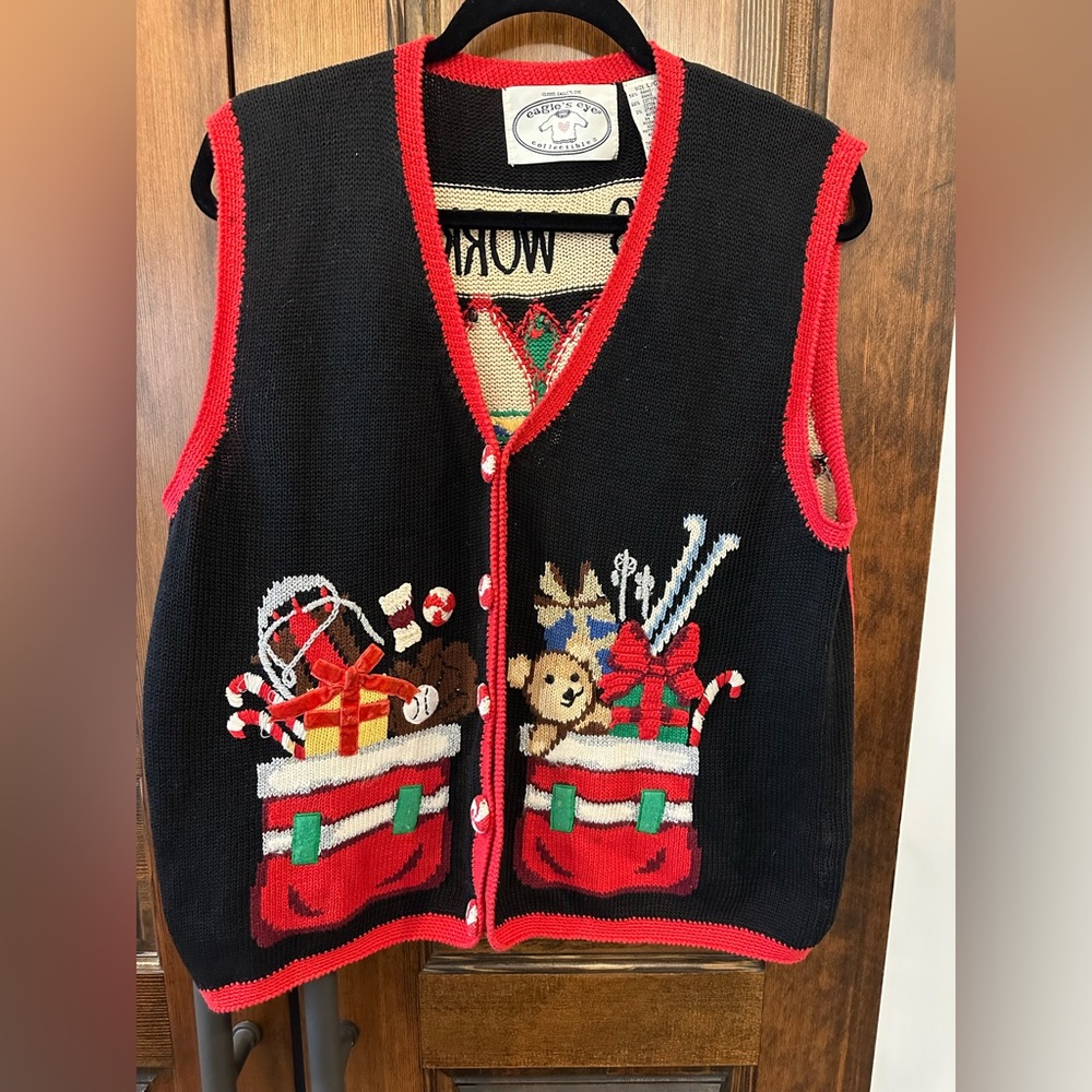 Eagle’s eye vintage women’s size large Christmas‎ vest